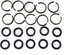10-Piece Impact Wrench Socket Retainer Rings Set, 1/2 Inch, Black, Carbon, Rubber, Steel