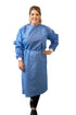2, 35g (10) Disposable PPE Isolation Medical Gowns Level Full Back Coverage, Double Tie Closure, SMS Material, Knit
