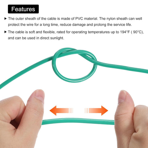 MECCANIXITY 25 Feet THHN Stranded Wire 14AWG Gauge Insulation Building Wire - UL Listed Copper Cable - PVC 600V
