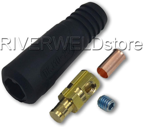 RIVERWELD TIG Welding Cable Panel Connector-plug DKJ10-25 & EDKL10-25, 200Amp Dinse Quick Fitting 4pcs