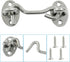Unlorspy 2 Sets (7.5cm/3 Inch) Hook and Eye Latch Stainless Steel Cabin Hook Eye Latch with Mounting Screws for Gate