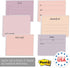 Feminine Reminder Fill in Sticky Note Pads / 4" x 3" Pink Purple Sticky Notes/Set of 6 Pads / 50 Sheets Per Pad/Trendy Gift Idea/Made in The USA