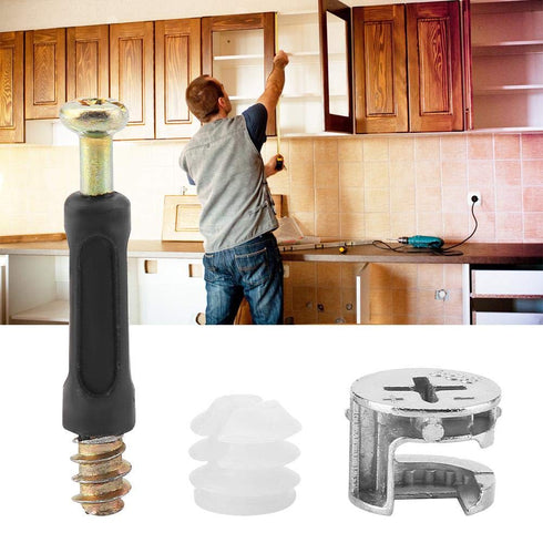 Hilitand Furniture Connecting Screw Plastic Covered Connector Cam Lock Hardware Accessories for Furniture