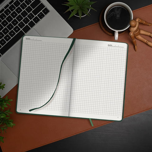 Graph Paper Notebook, Premium Square Grid Math & Science Journal, 5.8" x 8.3" Hardcover, Gift Box Included
