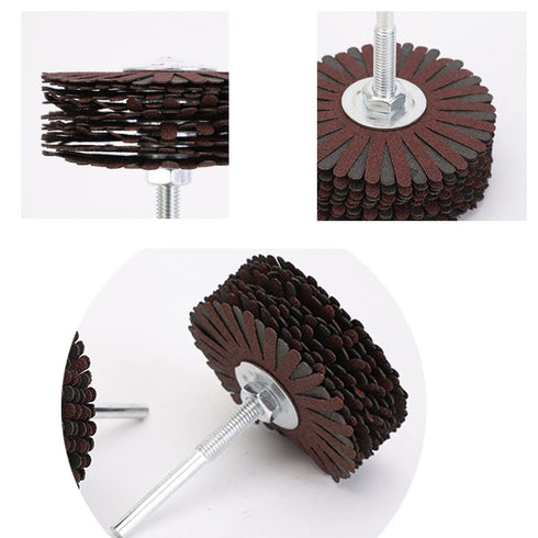 YXQ Abrasive Cloth Flap Wheel Sander, 120 Grit 1/4-Inch Aluminum Oxide Shank