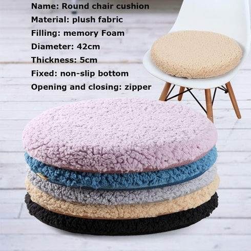 HCZKIUJ 1/4 Packs 1) Round Chair Cushion, Soft Thicken Memory Foam Seat Cushion Plush Round Cushions Chair Pad