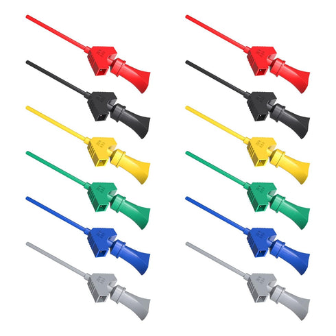 Goupchn SMD IC Test Hook Clip 12PCS 6 Colors for Logic Analyzer, Electronic Testing