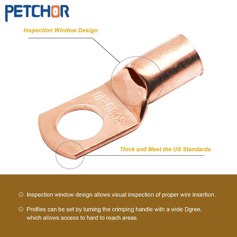 160PCS Copper Wire Terminal Connectors, 80Pcs Battery Cable Lugs and 80Pcs Heat Shrink Tube, AWG 2-12