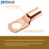 160PCS Copper Wire Terminal Connectors, 80Pcs Battery Cable Lugs and 80Pcs Heat Shrink Tube, AWG 2-12