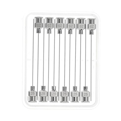 PATIKIL 25G Blunt Tip Dispensing Needle, 24 Pcs 2 Inch Stainless Steel Liquid Dispenser Needles with Lure Lock