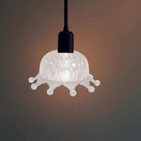 E27 Bulb 43mm Zerodeko Crown Shape Plastic Lampshade Cover round Ceiling Light Shade Diameter for Bedroom Bedside Wall