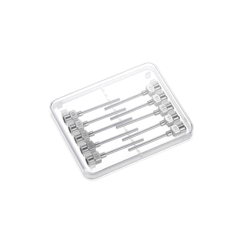 10pcs 15Gauge Stainless Steel Dispensing Needles, 1" All Metal Blunt Tips for Lab Use
