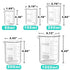 ONiLAB Glass Measuring Beaker Set 50ml 100ml 250ml 500ml 1000ml(Pack of 5) 3.3 Boro Griffin Low Form with Printed Graduation Scientific Glassware for Laboratories, Classrooms or Home Use