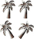 Palm Tree Cabinet Knobs, Drawer Pulls for Dresser, 4 Pieces Coconut Tree Pulls for Home Kitchen
