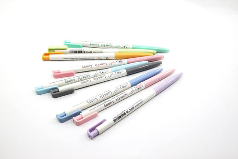 Xeno Lunatic Lunny 0.38mm Slim Ball Point Pen, Dozen Box, 12 Pcs, Made in Korea (Black)