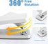 Deli/EZWORK Swing-Arm Swivel Stapler, 25 Sheets Capacity, 360 Degree Rotate Desk Stapler with 1000 Staples
