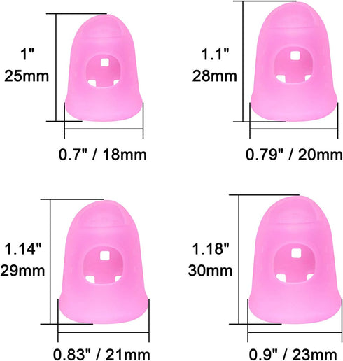 Wisdompro 16 Pcs Finger Tips, Silicone Thimble Fingertip Grips for Hand Sewing, Page Turning, Money Counting