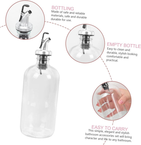 LIFKOME 1set Set Glass Mouthwash Dispenser Bathroom Decor Boys and Girls Mouthwash Hotel Supplies