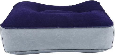 Inflatable Travel Footrest Pad Foot Rest Pillow Soft Flocking Pillow Flights Relax Cushion Ottomans Leg Up with Air