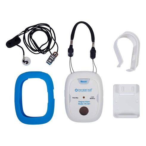 Patient Aid Chair & Bed Alarm - Magnet Pull Cord Alarm for Elderly & Dementia Patients, with Battery