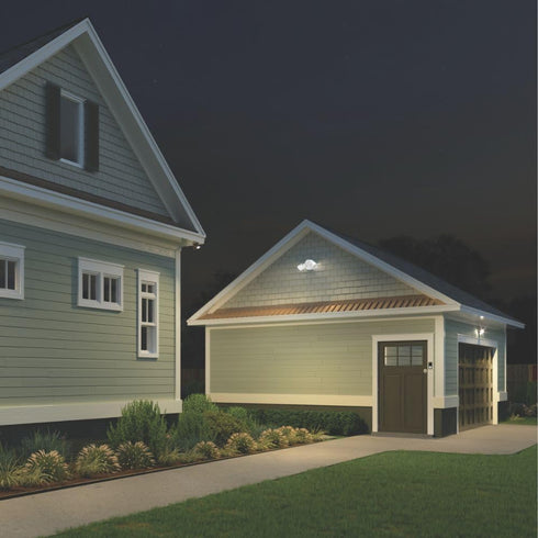 2-Light 4000K 2RH 40K 120 M2) Lithonia Lighting HomeGuard LED Outdoor Flood Lights, Wall or Ceiling Mount Outdoor
