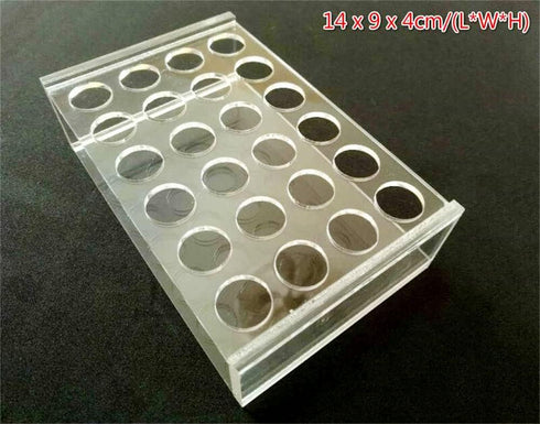 1 Pack 5ml Lab Plastic Test Tube Rack for 5ml 10 ml Tubes, Holds 24