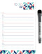 Dry Erase To Do List Vinyl Whiteboard Sticker Decal by Glassboard Studio, Removable & Reusable - 6 x 9 inches