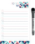 Dry Erase To Do List Vinyl Whiteboard Sticker Decal by Glassboard Studio, Removable & Reusable - 6 x 9 inches