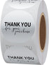 Hybsk Silver Foil Thank You for Your Purchase Stickers - 1.5" Round, 500 Labels per Roll (Silver)
