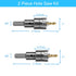 TCT Hole Saw Set, 2-Pack of 3/4" (19mm) Heavy Duty Tungsten Carbide Tipped Hole Cutters for Stainless Steel Mild Steel Copper Iron Brass Plastic and more, with Titanium-Plated Pilot Drill Bits