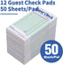 Batrical 600 (12 3.5" 6.75" Guest Checks Server Note Pads Sheets Waitress Notepad for Restaurants Books) x Per Ticket