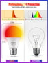 Bulb 660nm 1800K 10W A19 Bulb, E26 2Pack Red and Amber Sleep with Remote Control Choose Red Light or Amberlight,Timer