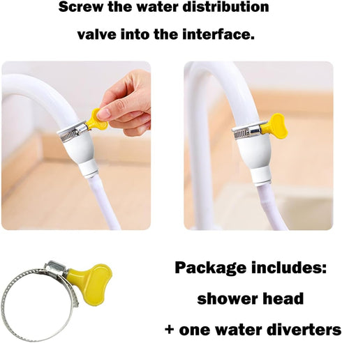 4m/13.12ft Sink Spray Rubber Hose Portable Faucet Sprayer Garden, Shampoo Sprayer Handheld Shower Head Spray Hose