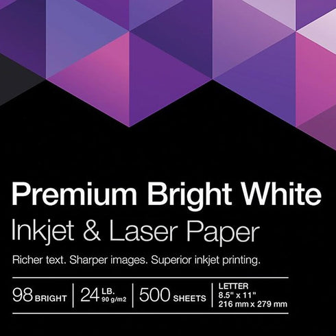 8.5-Inch 11-Inch 24 Lbs. 98 500/Ream Staples Premium X Multipurpose Paper Bright