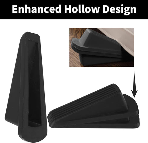 Door Stoppers 2 Pack - Premium Rubber Door Stoppers for Bottom of Door Security, Heavy Duty Wedge for Carpet