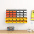 30-Bin Wall Mounted Storage Bins Kit, Tool Organizer Rack, Garage Hardware Organizer, Parts Storage Bins, DIY