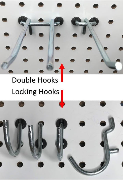 Pegboard Peg Locks 50PCS, 1/4 inch, Black