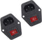 URBEST Inlet Module Plug, 5A Fuse Switch Male Power Socket, 10A 250V, 3 Pin IEC320 C14, 2 Sets