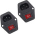 URBEST Inlet Module Plug, 5A Fuse Switch Male Power Socket, 10A 250V, 3 Pin IEC320 C14, 2 Sets