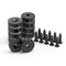 Neodymium Round Black Base Cup Magnets 40 lbs Pulling Force 0.98"(25mm) Pack of 10 with Countersunk Hole, Mounting