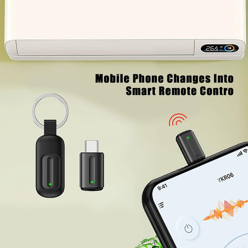 Universal Mini Smart IR Remote Controller Android Mobile Phone Infrared Controller Smartphone Infrared Controller Adapter for Using in Control Most Home Appliances (Type C, Black)