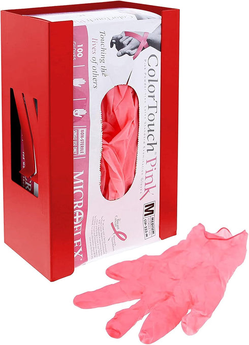 Mayouko Red Magnetic Glove Dispenser Holder, Wall Mount for Tissues, Disposal Gloves, Wipes, Tool Cart Accessory