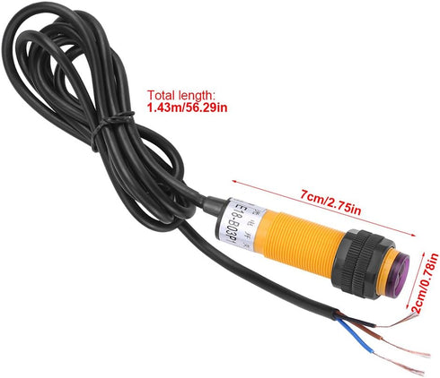 Infrared Ray Through-Beam Reflection Optical Photoelectric Switch Sensor E18-B03P1 5-30cm DC 3 Wire 6-36V PNP IR Photoelectric Sensor Switch