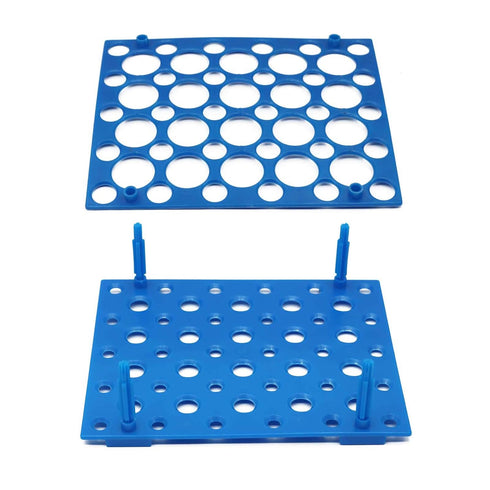 Centrifuge Tube Rack,2 Pieces Detachable Test Tube Rack Holder 50-Well Plastic Stand for 15ml 50ml Tube