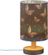 ALAZA Bedside Table Lamp for Bedroom Colorful Butterfly Nightstand LED Light Lamps with USB Port Linen Fabric Shade