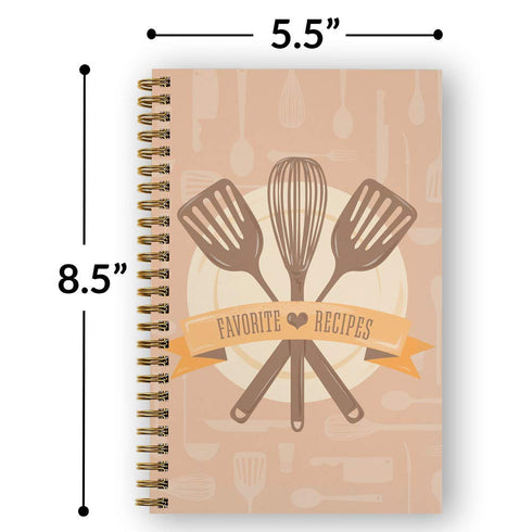 Softcover Classic Recipes Journal: 5.5" x 8.5", 120 Pages, Durable Gloss Laminated Cover