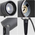 6W GU10 Bulb 110V 3000K IP65 5ft DAWALIGHT Outdoor Spot Light, Landscape Lighting Spotlight for Yard, Replaceable
