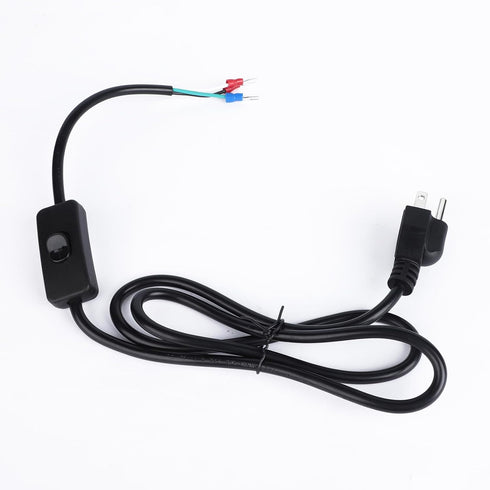 DROK 4FT Power Cable 3 Prong Grounding Plug, AC Power Cord Extension with Switch for Electrical Testing