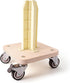 NEWISHTOOL Portable Vinyl Roll Rack Stand Storage Mobile Cart with Lockable Caster
