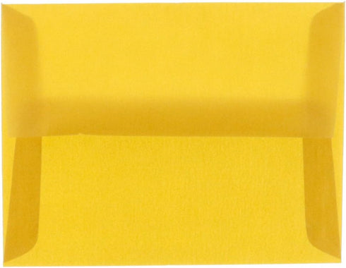 JAM PAPER A2 Translucent Vellum Invitation Envelopes - Gold - 4 3/8 x 5 3/4 - 50/Pack